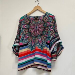 Melissa Paige Colorful Paisley Blouse